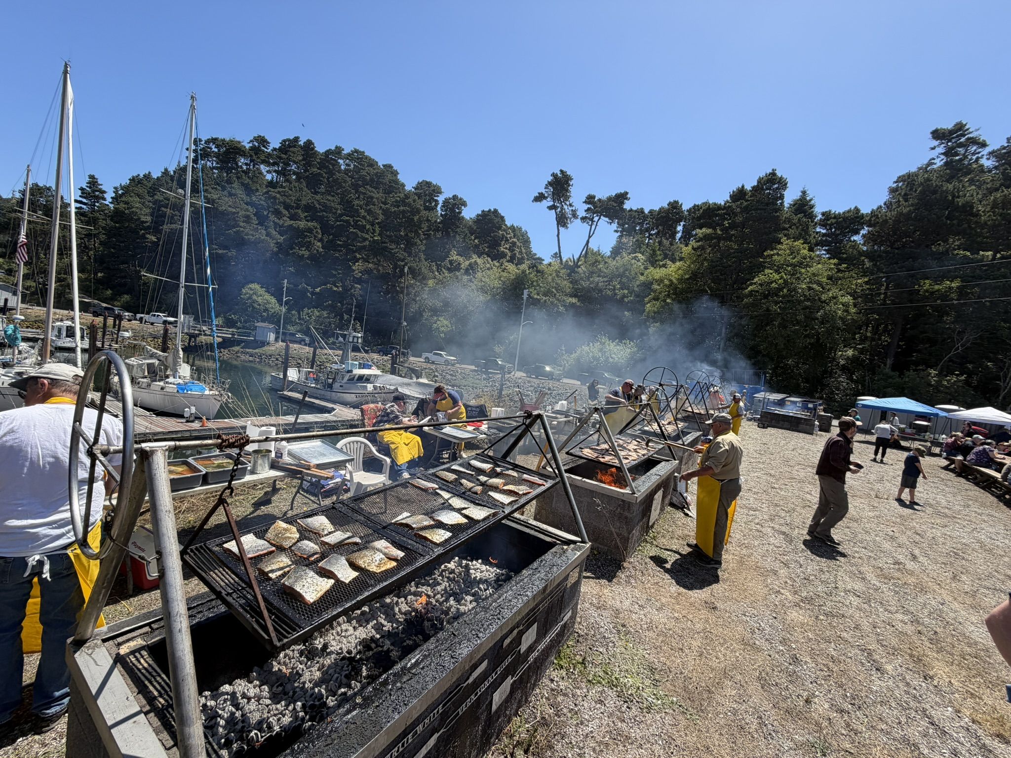 The line of salmon grills goes a long way!