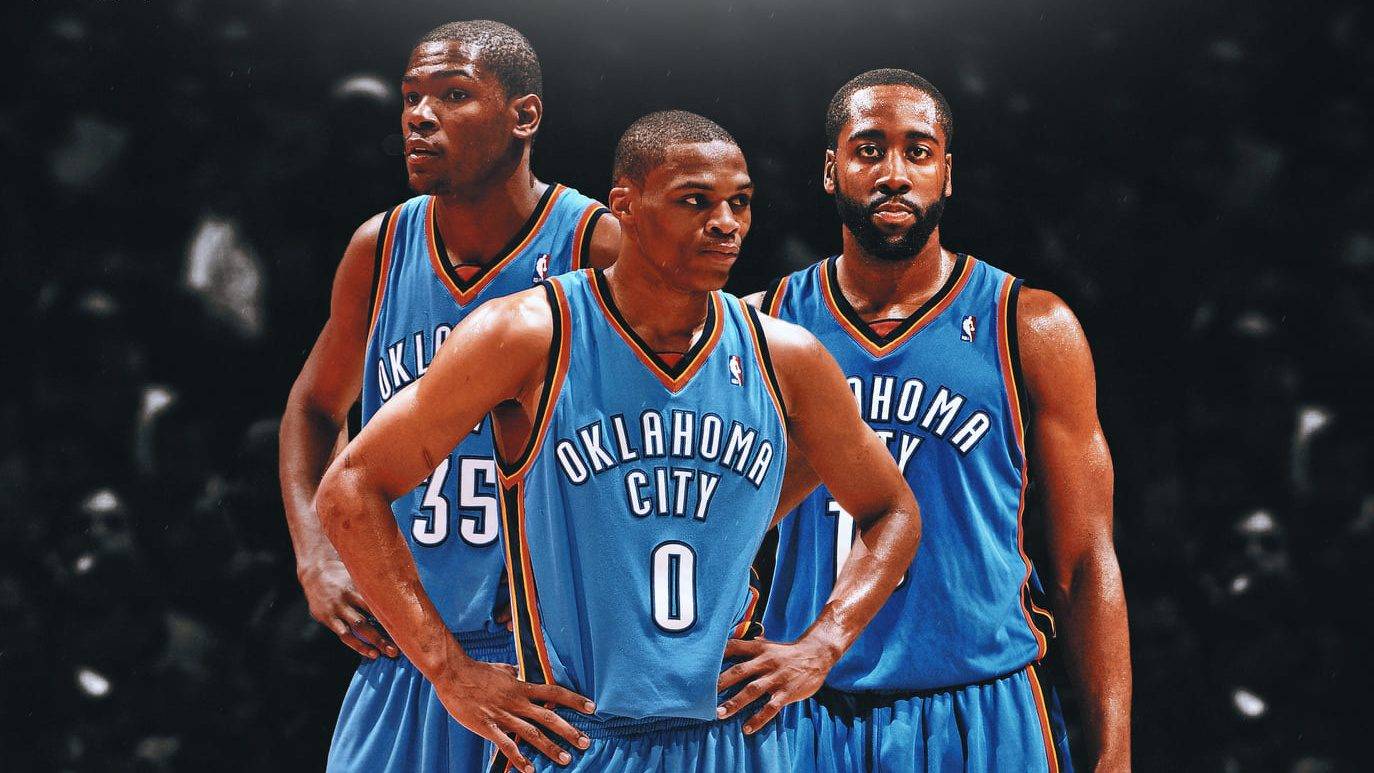 james harden Russell Westbrook, and Kevin Durant