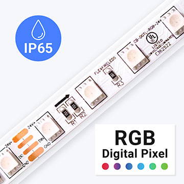 Outdoor RGB Color Changing Digital Pixel LED Strip Light