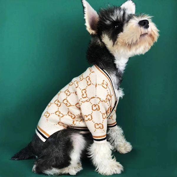 Beige Classic Gucci Inspired Jacket for Dogs and Cats