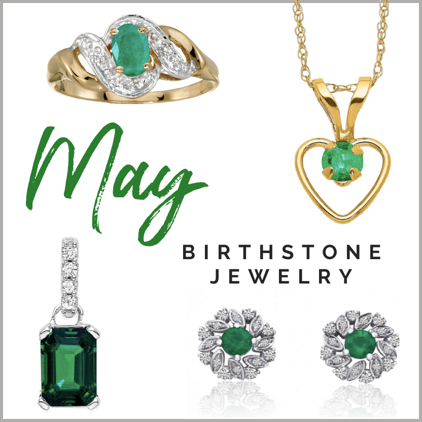 May Birthstone Jewelry - Emerald Birthstone Jewelry