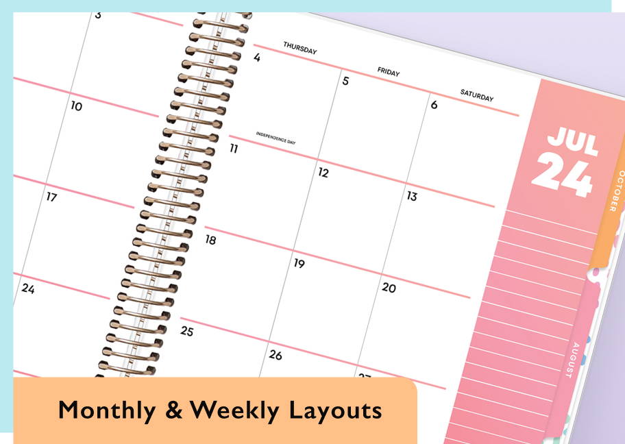 LiveWell planners have new monthly & weekly layouts!