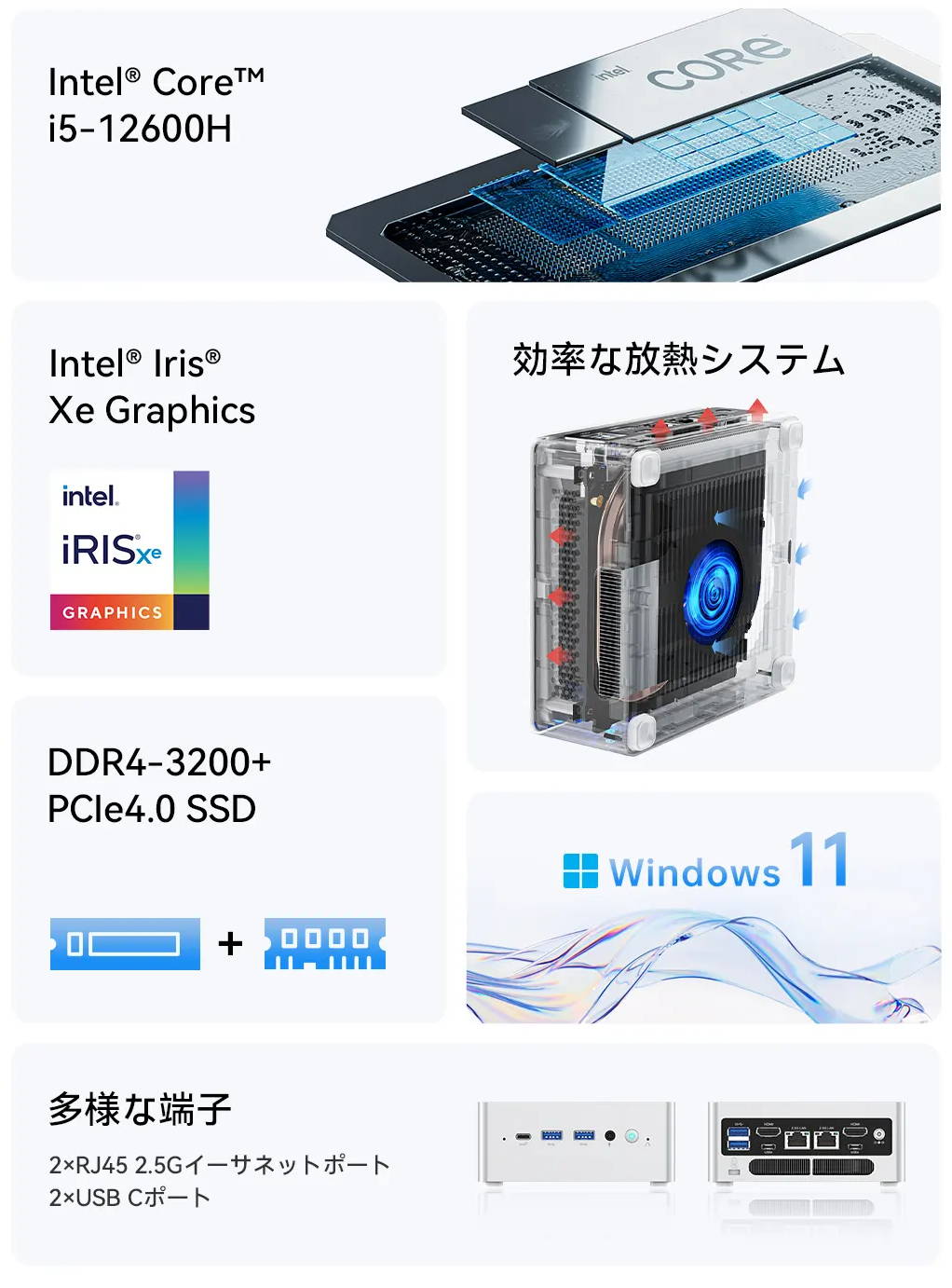 Minisforum NAB6 Lite ミニPC|Intel Core i5-12600H Minisforum NAB6 Lite ミニPC|Intel Core i5-12600H