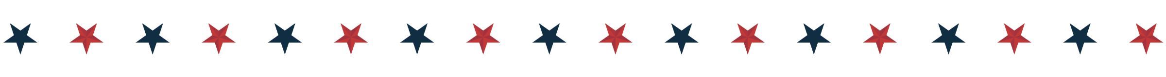 Red, white, and blue star pattern border design.