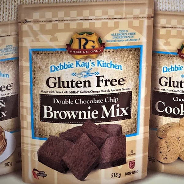 Debbie Kays Kitchen double chocolate chip gluten free brownie mix