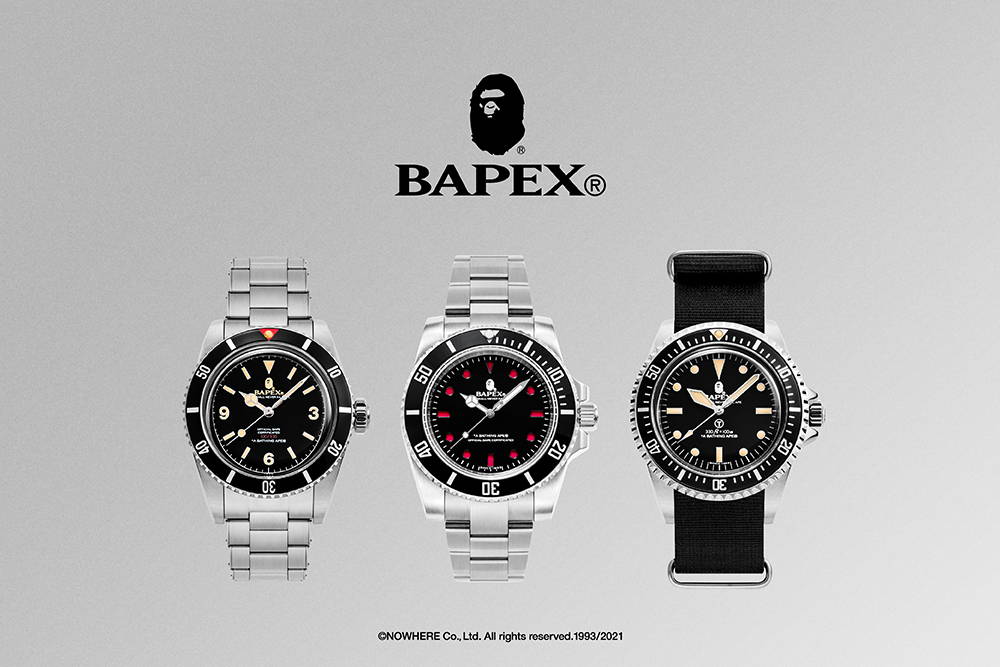 BAPE VINTAGE TYPE1 BAPEX BLACK 腕時計