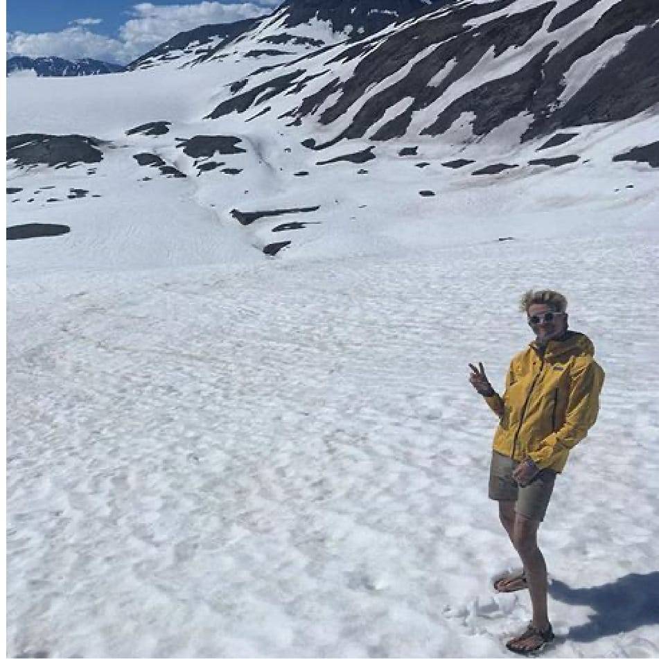 Brent Shenton on a glacier