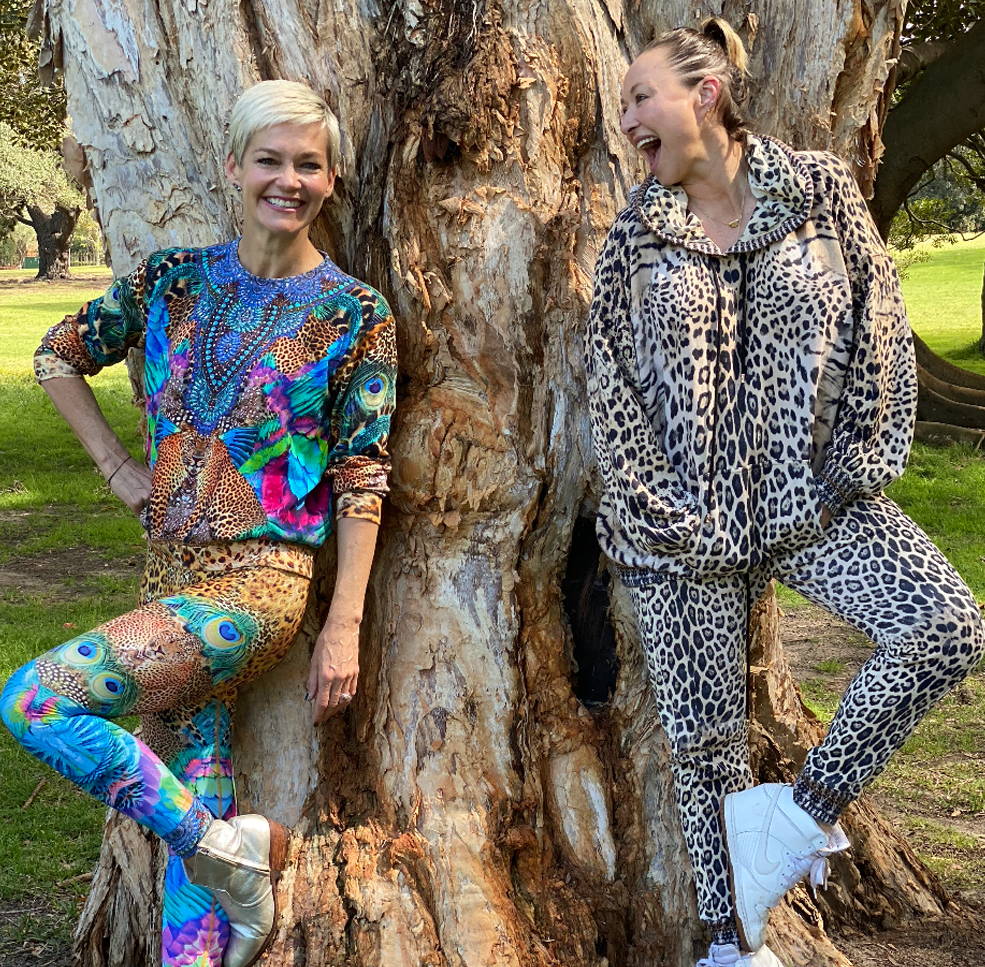 CAMILLA and Jessice Row in CAMILLA mother xanadu zenwear and jaguar leopard print sets.