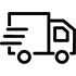 An icon of a delivery truck, signifying free delivery.