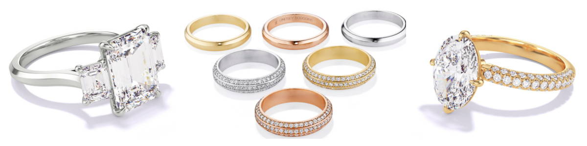Three Phases collection classic engagement rings