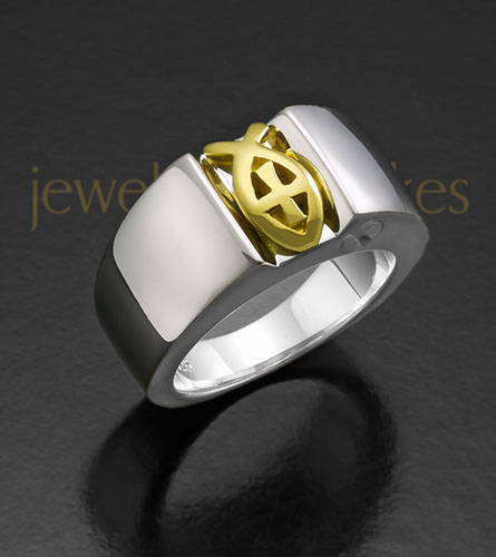 Mens Silver Devout Cremation Ring
