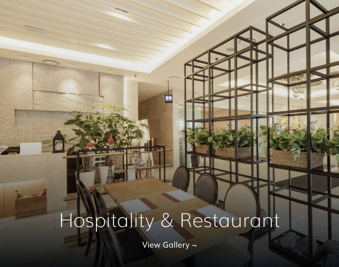 Hospitality and restaurant lighting LED strip light gallery project examples