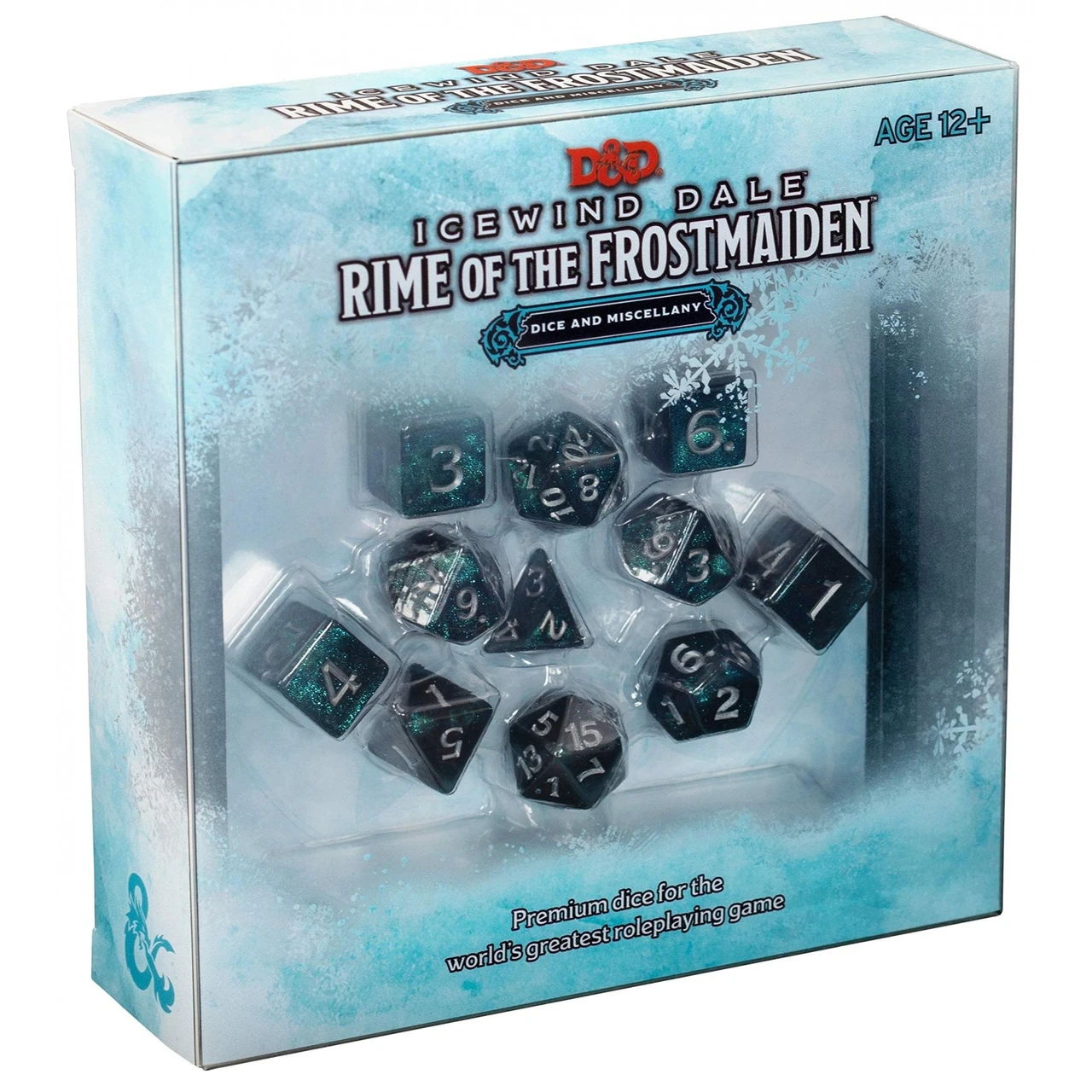 Dice set for Dungeons & Dragons: Rime of the Frostmaiden.
