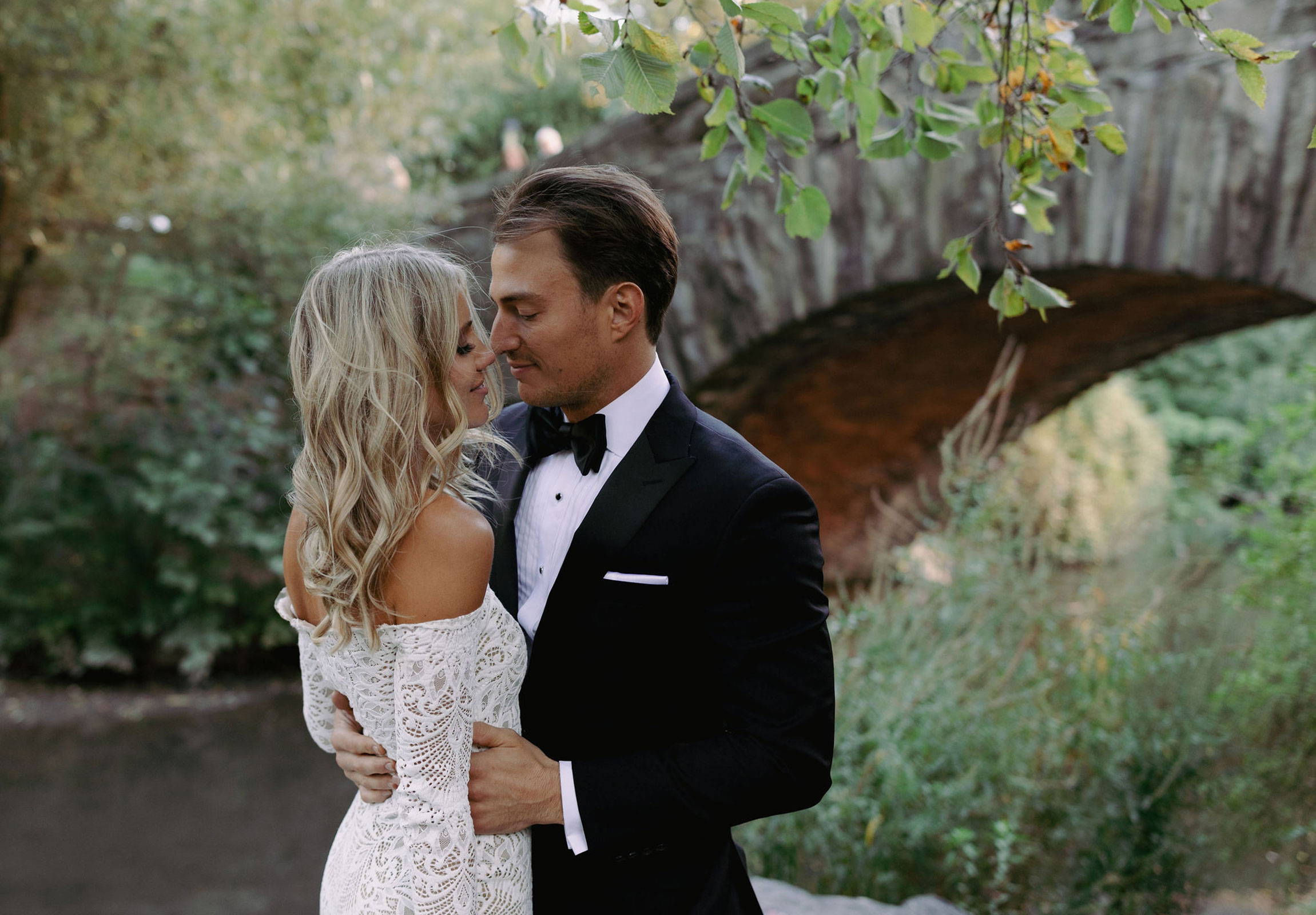 Bride and Groom in Central Park, NYC