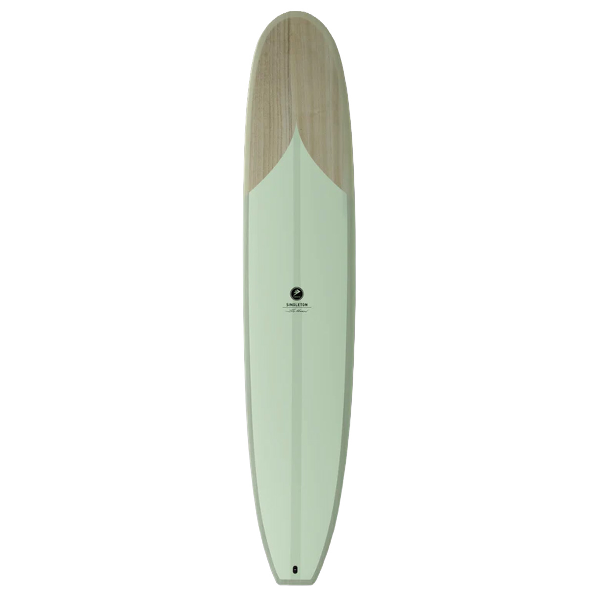 green and brown surfboard on white background