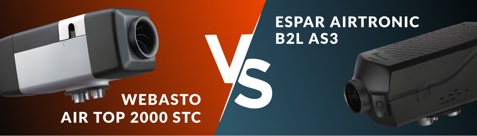Webasto Air Top 2000 STC Petrol vs. Espar Airtronic AS3 B2L - HEATSO