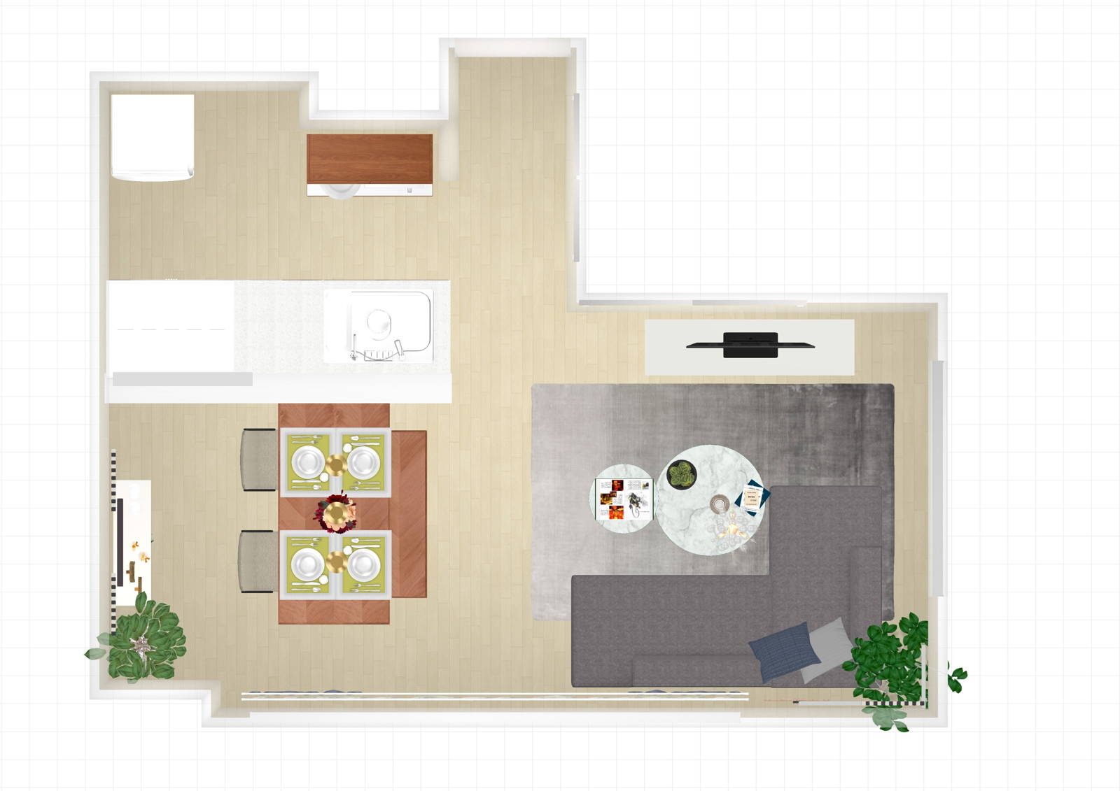 Family elegant style floor plan