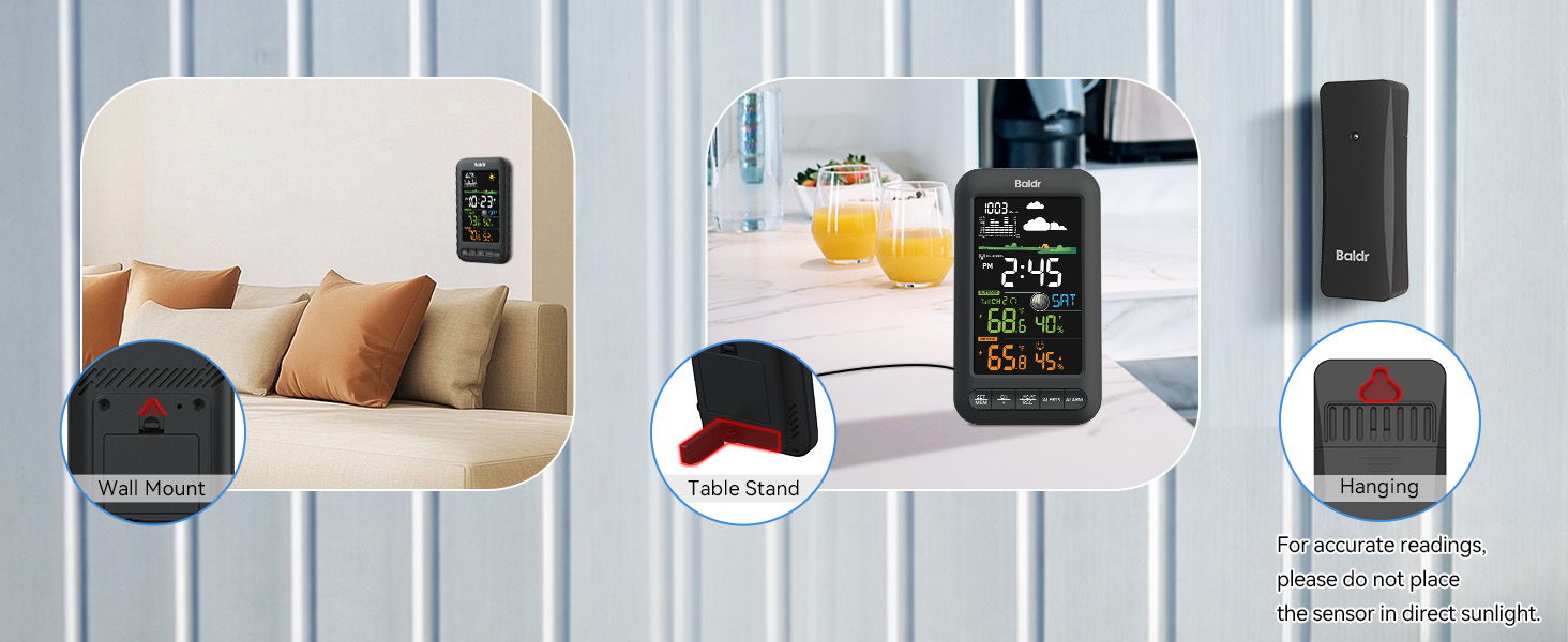 Smart home devices displayed in a modern interior setting.