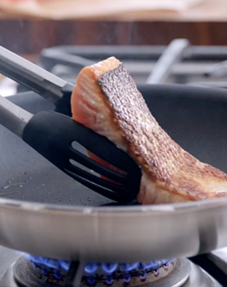 We love using the Misen Nonstick Pan for cooking delicate foods like fish.