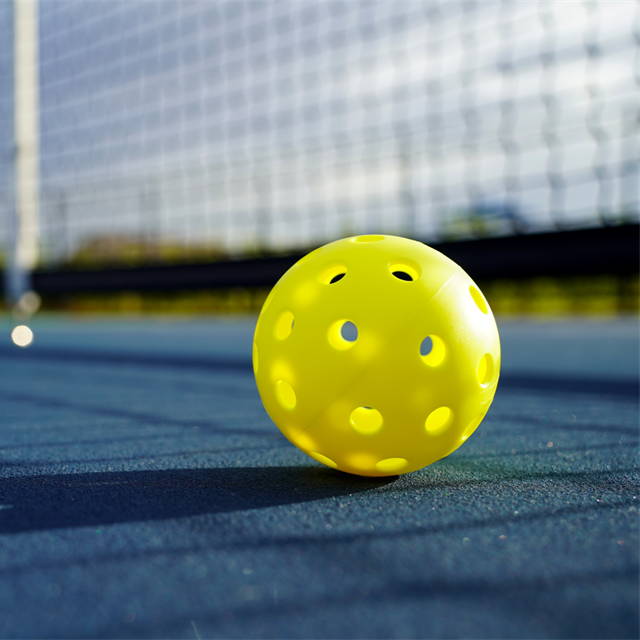 Pickleball Court with a ball