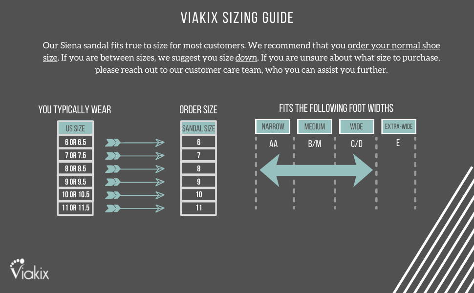 Viakix Sizing Guide. Visit https://www.viakix.com/pages/size-chart for full sizing description