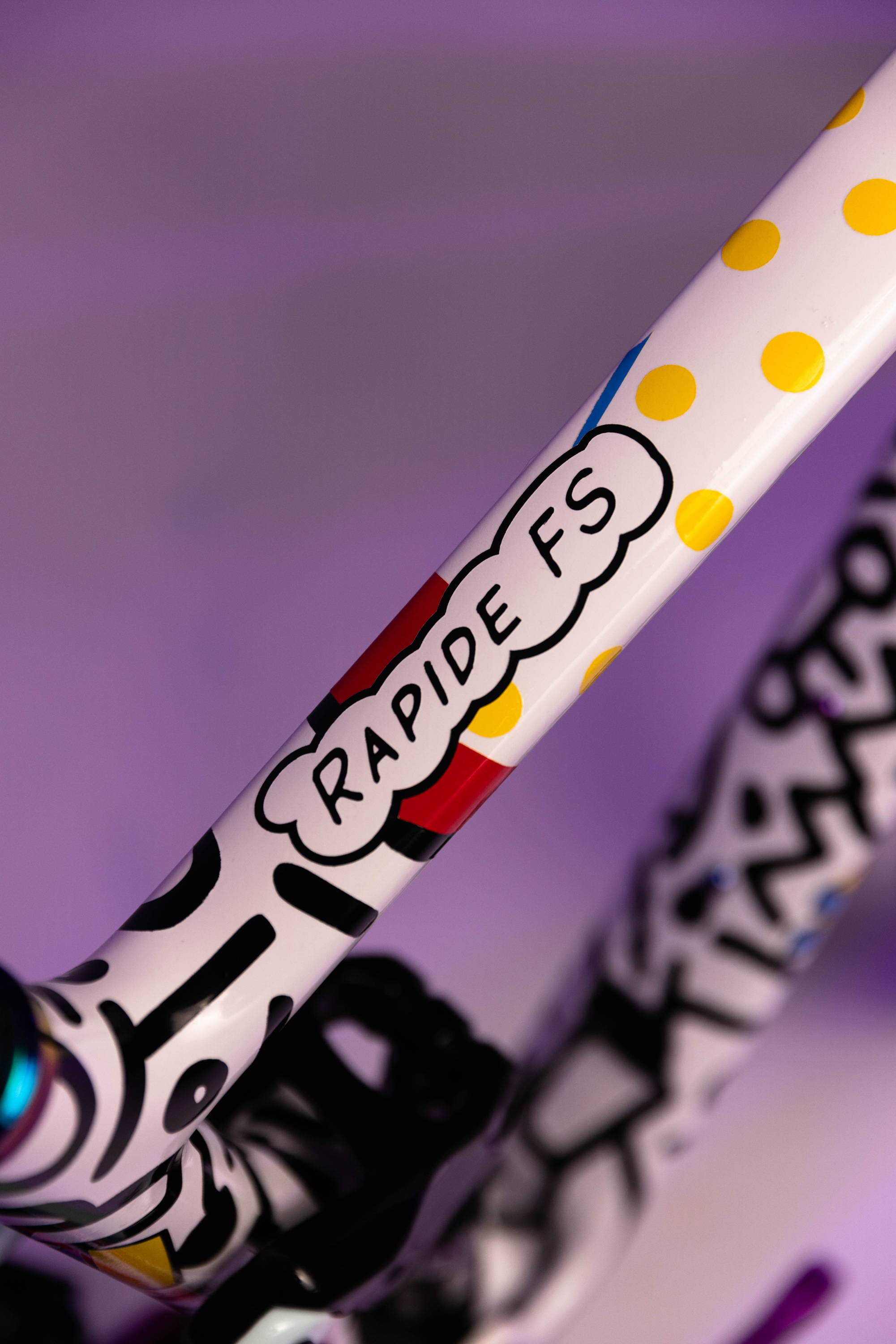 Hap Seliga's custom Pop Art-inspired Vitus Rapide mountain bike.