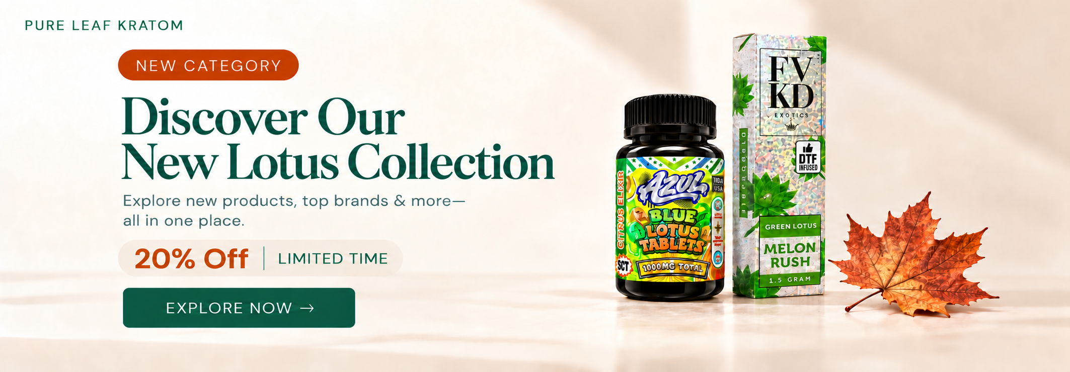 Discover our new Lotus Collection with products and a seasonal discount offer.