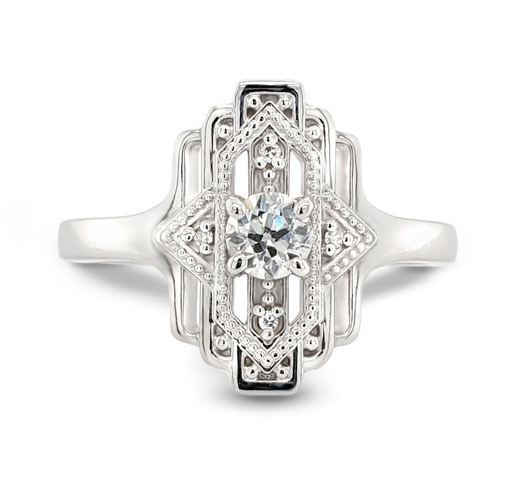 vintage-inspired diamond engagement ring