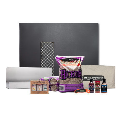 Various products including bags, containers, and tools arranged against a black background.