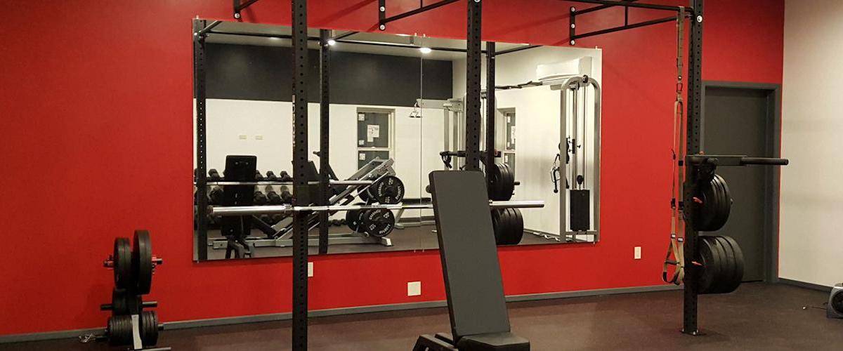 Glassless Mirrors in Commercial Fitness Center