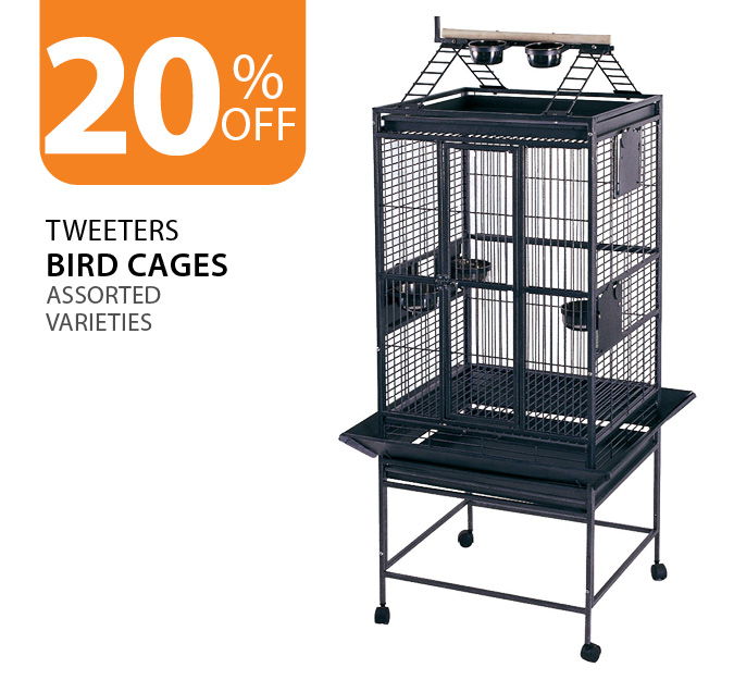 20% off Tweeters Bird Cages