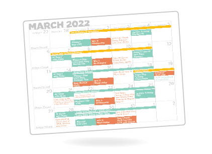 March Event Calendar for National Quilting Month