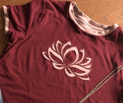 Reverse Applique Tee with Lotus Template