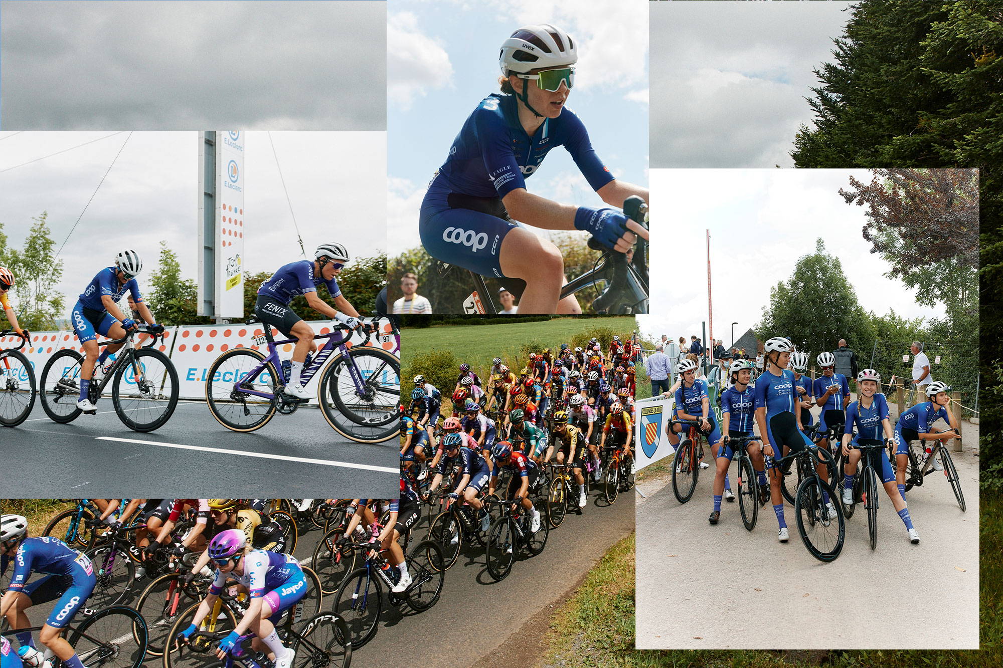 Collage of photos from the race