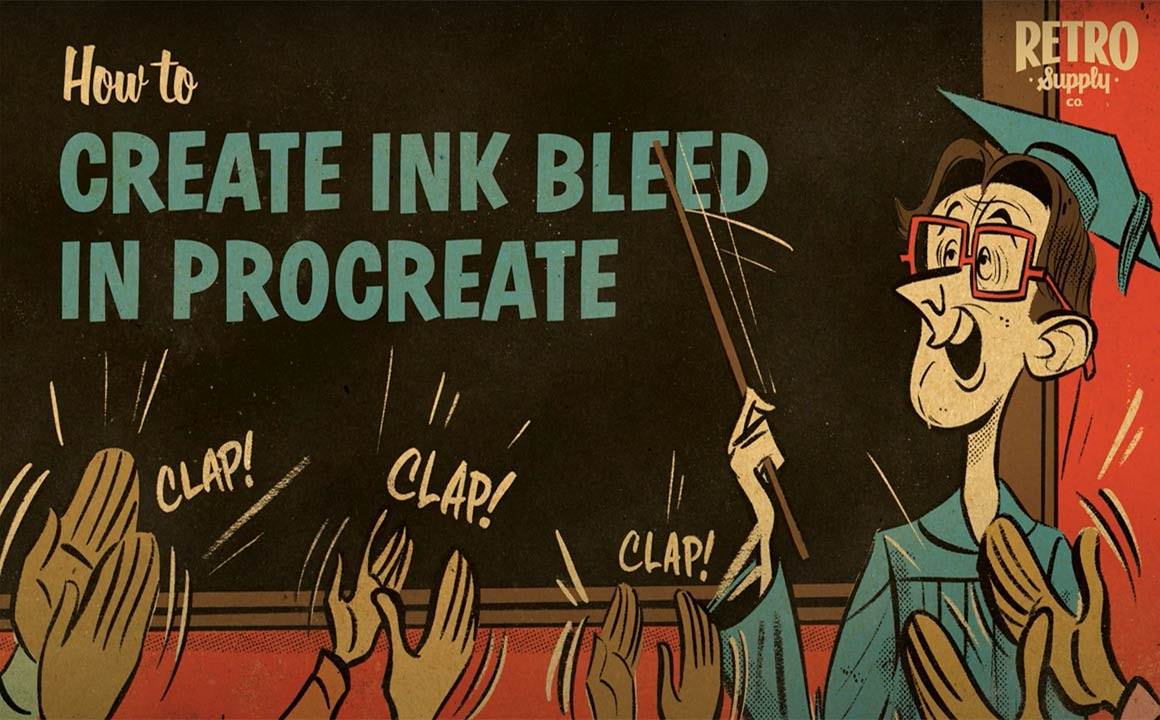 How to create ink bleed in Procreate by RetroSupply Co.