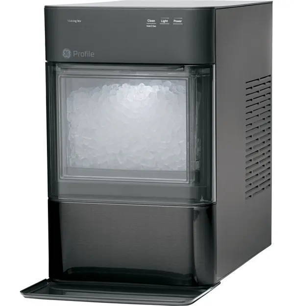 GE Profile Opal 2.0 Nugget Ice Maker - black stainless finish - no side tank