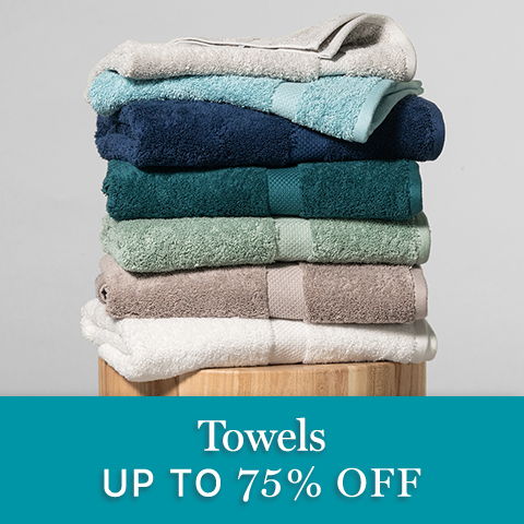 Towels, up to 75% off