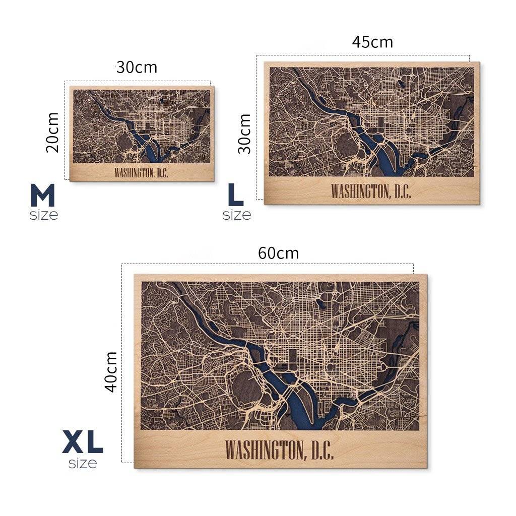カスタムオーダー 木製都市マップ 3D Wood City Map【10月末頃お届け