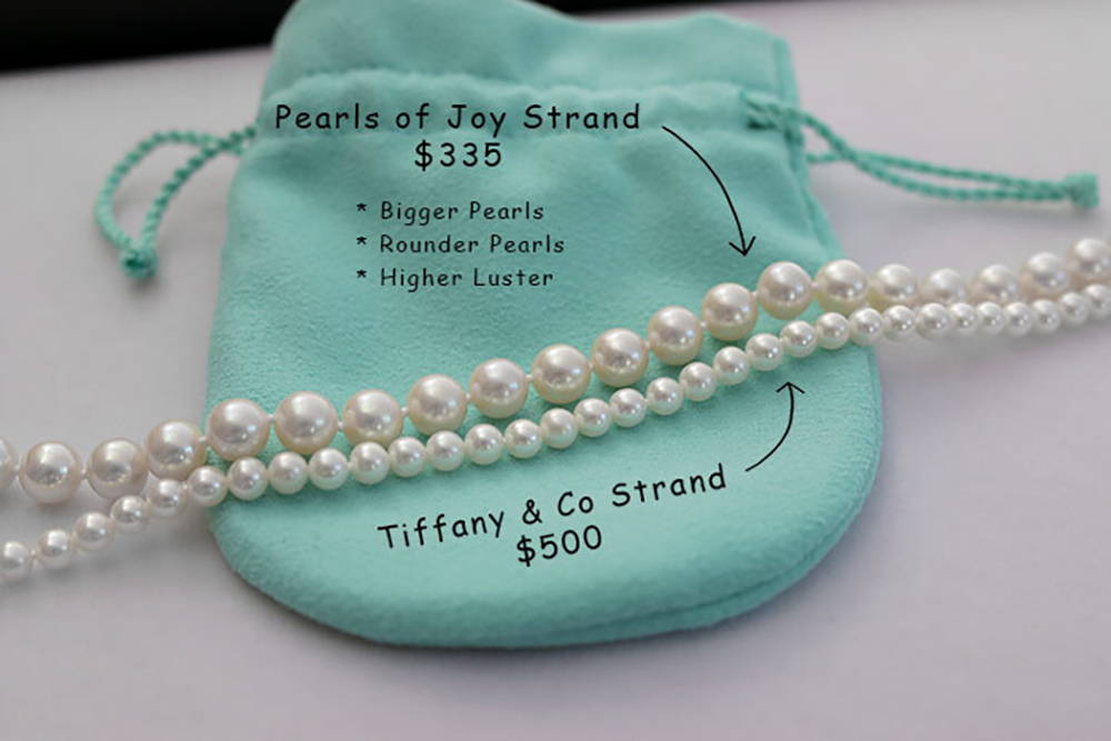 Comparing Pearls of Joy to Tiffany jewelry