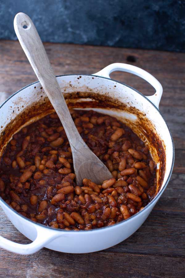 Passata baked beans