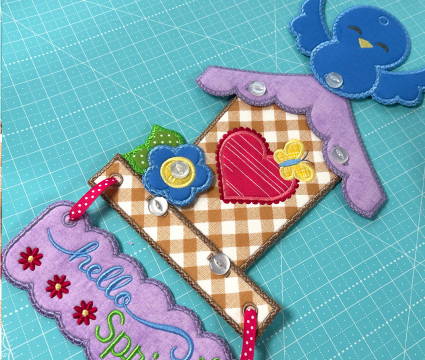 EMBROIDERY SESSION: 3D SPRING WALL HANGING