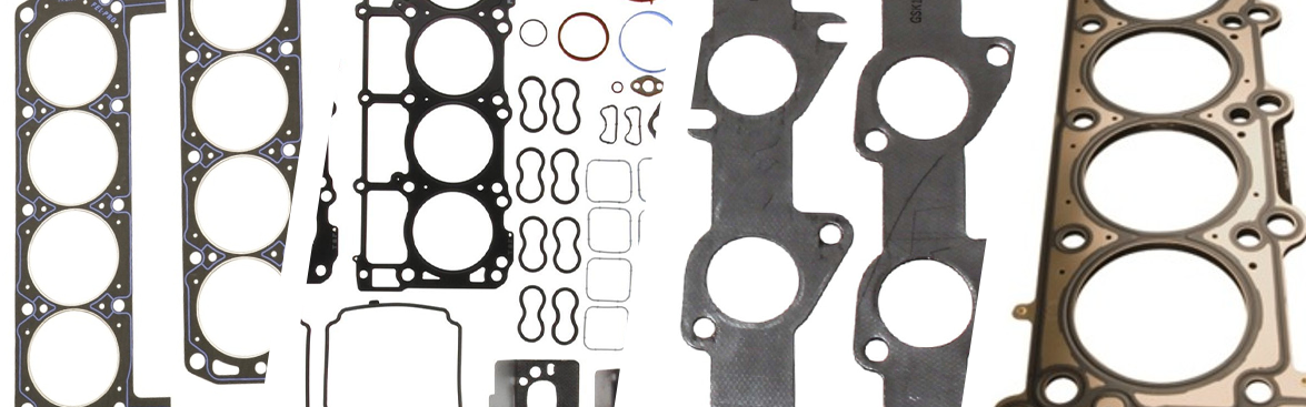 Photo collage of gaskets and seals for off-road vehicles.