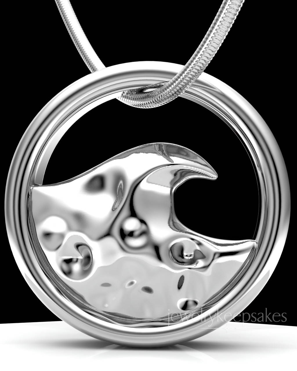 Ocean Waves Sterling Silver Permanently Sealed Jewelry