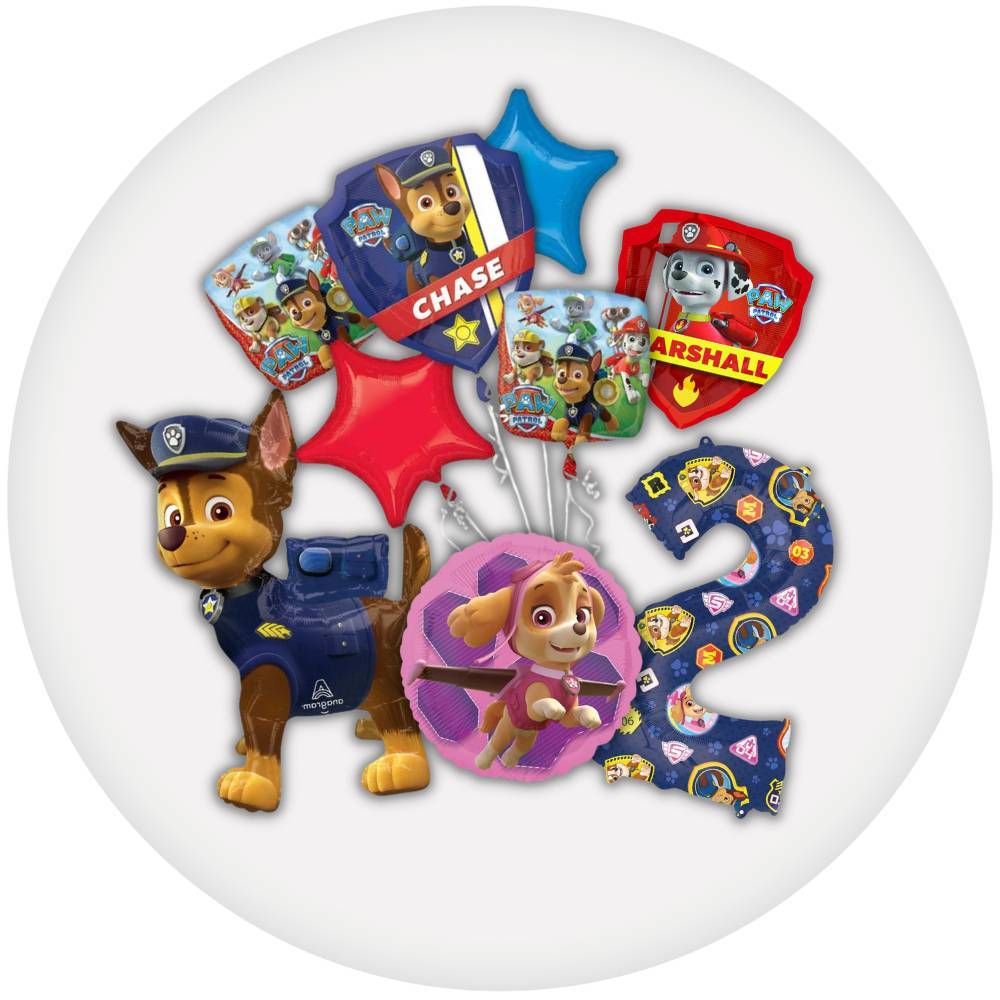 Bouquet of Paw Patrol character balloons. Shop all Paw Patrol Balloons.