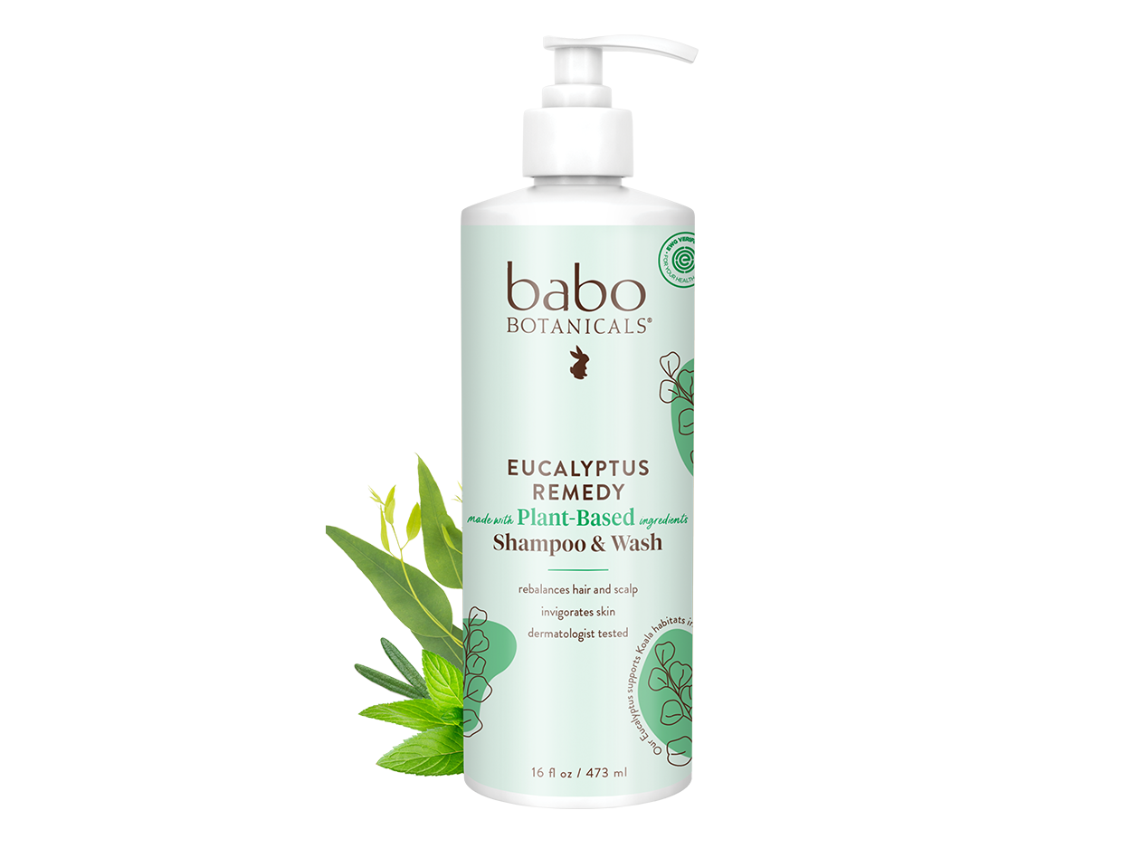 eucalyptus Remedy Plant- Based Shampoo & wash 16oz- Babo Botanicals
