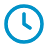 Clock indicating reduced downtime