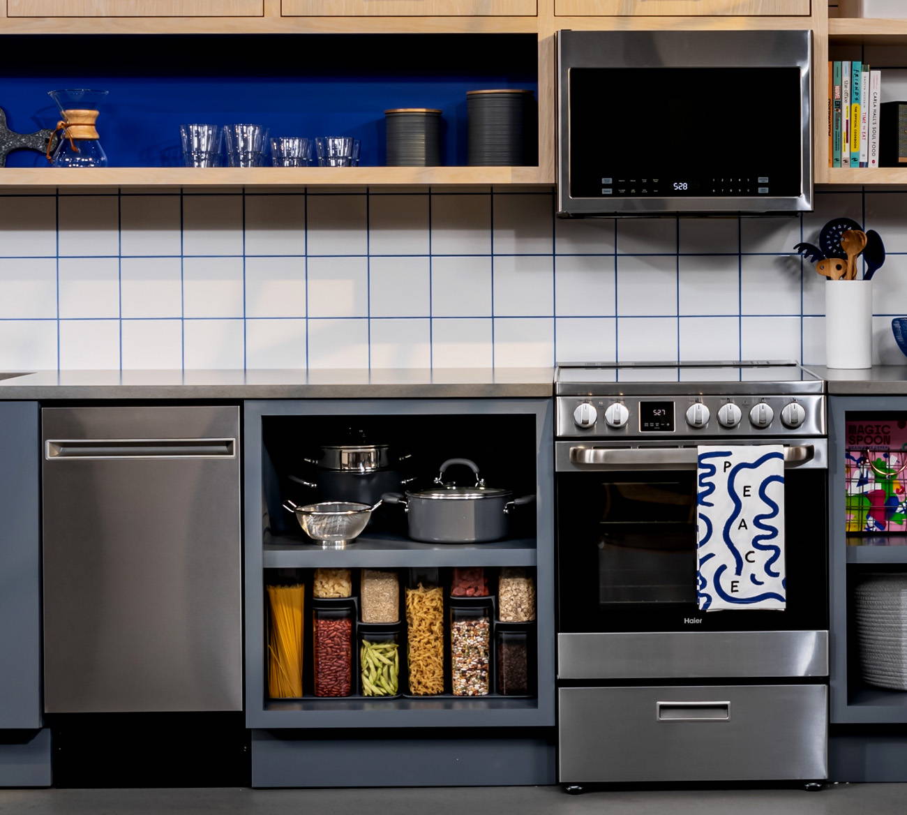 Haier small space appliances in a modern kitchen