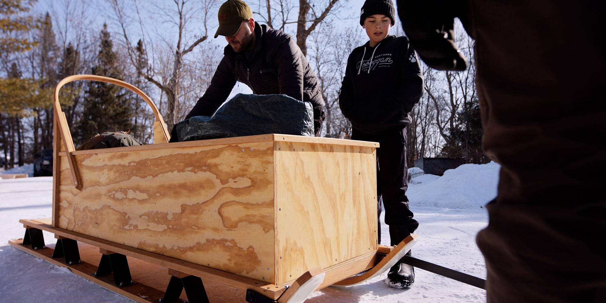 Box-Freight Sled  Northern Toboggan Wooden Sleds