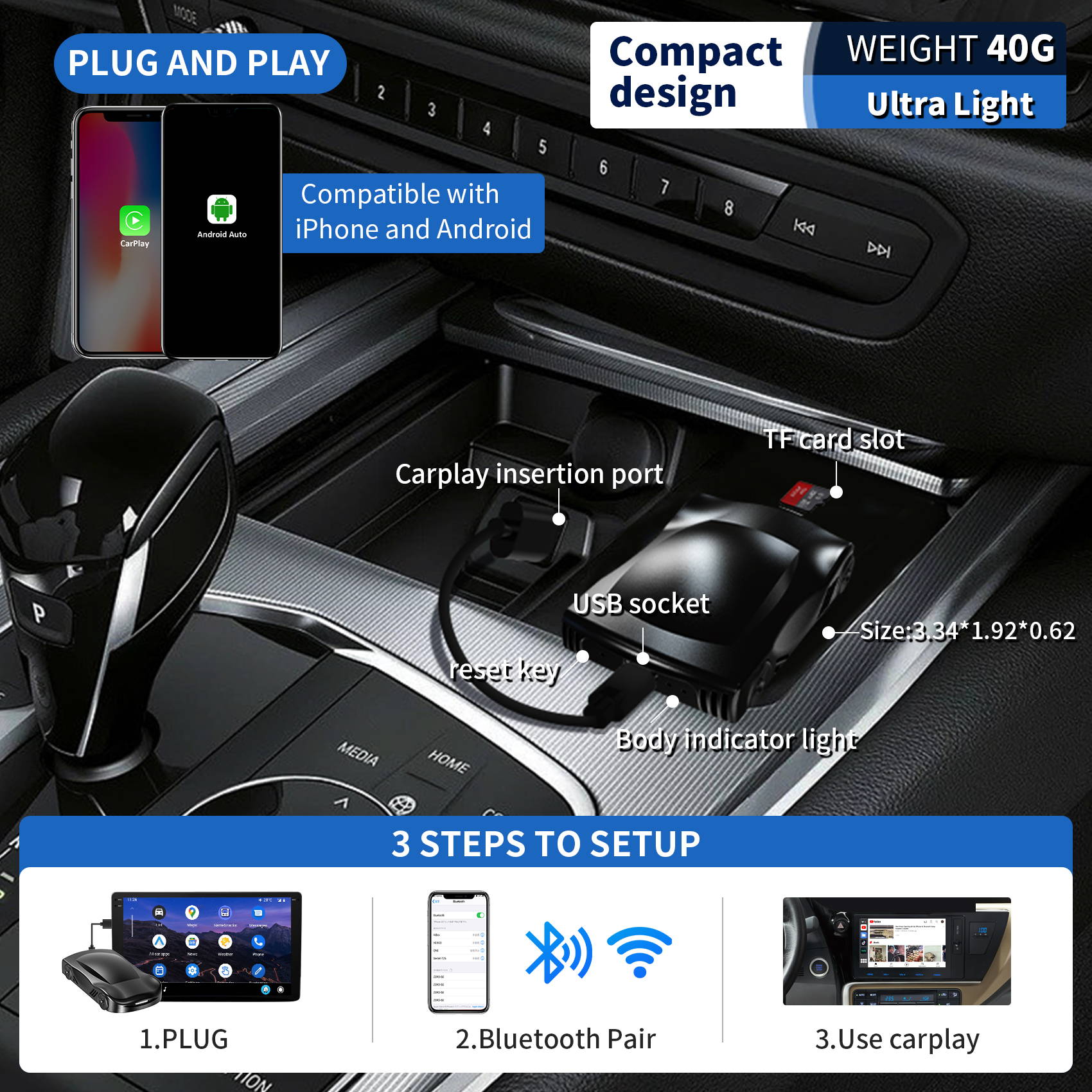 HERILARY C6 SE Wireless CarPlay & Android AI Box – Herilary HERILARY C6 SE Wireless CarPlay & Android AI Box – Herilary