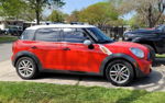 Side profile red Mini Cooper Countryman white roof black cladding Tina's 2011 Countryman Conductor's Special 2HB HornBlasters gallery photo 2